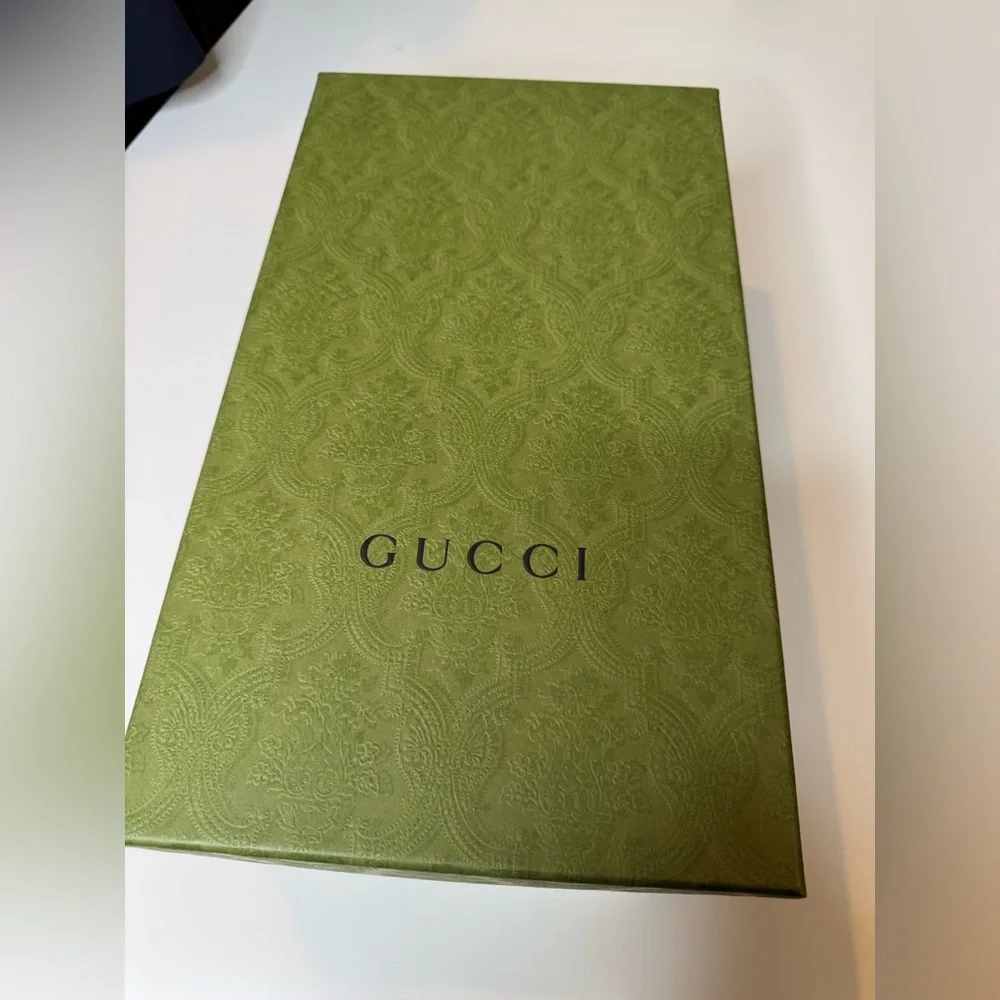 Gucci Red Satin Voyage Geometric G Print Slipper Shoes New $570